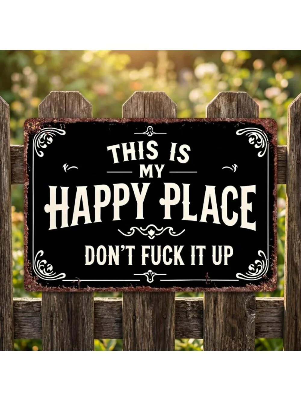 Vintage Aluminum Tin Sign - 